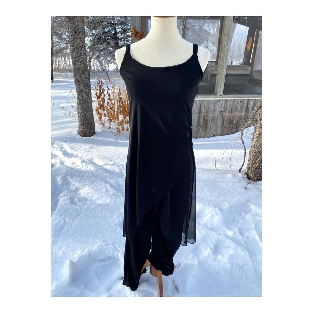 Thyme Maternity Formal Jumpsuit Sheer Overlay Sz S